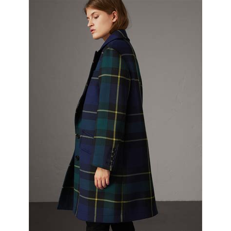 burberry green tartan coat|trench coat burberry donna.